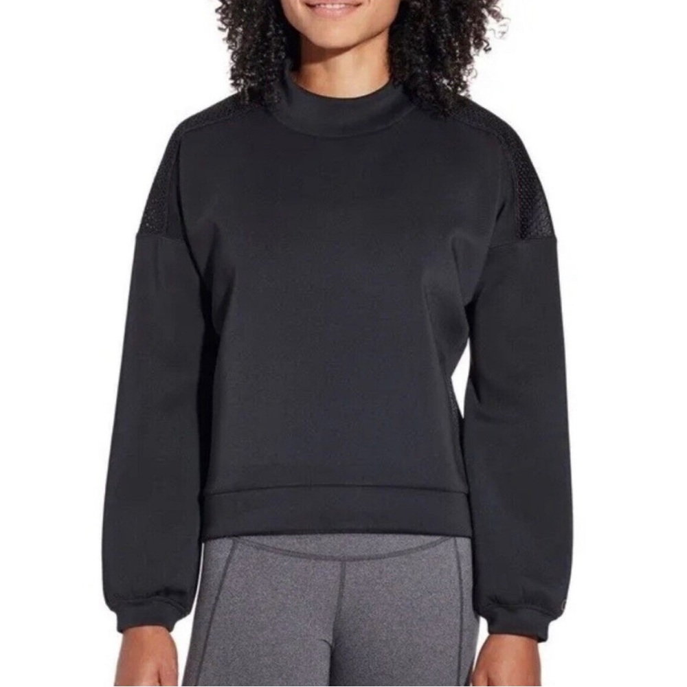 Calia NWT black sweatshirt with mesh panels